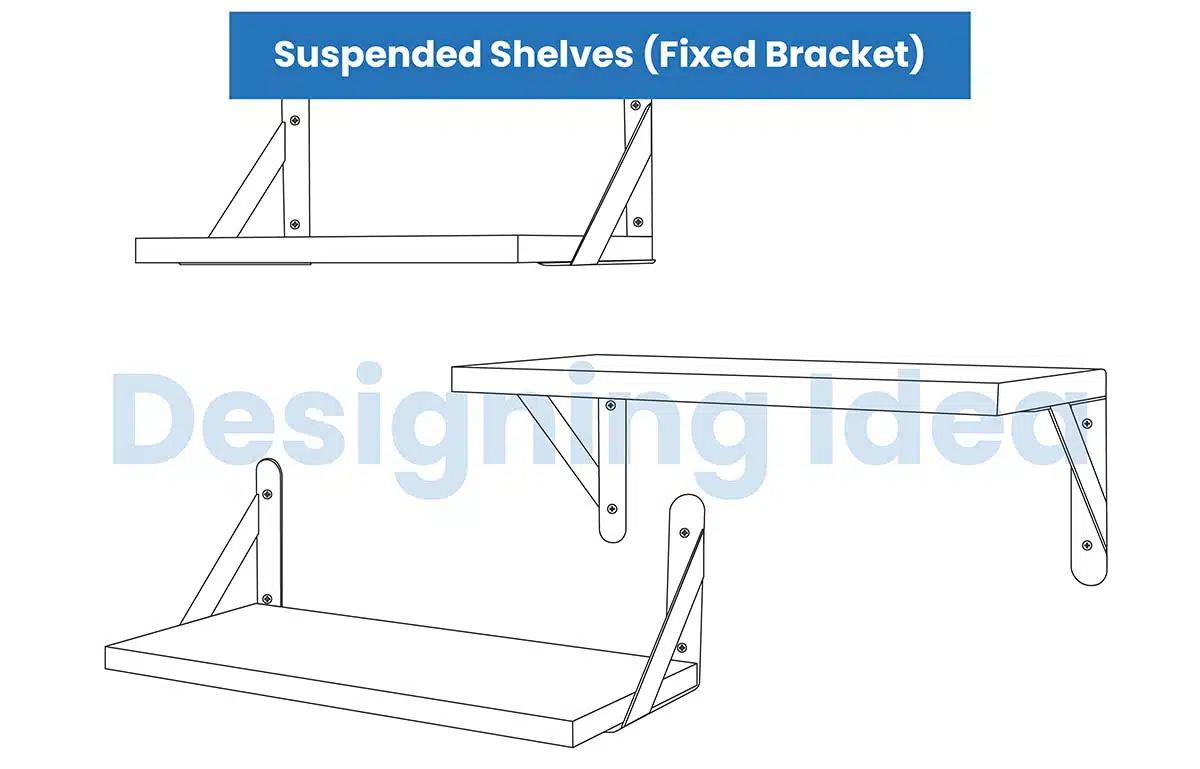 Suspended shelves