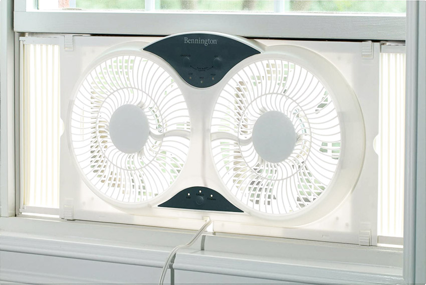 Window fan for home interiors as ceiling fan alternative