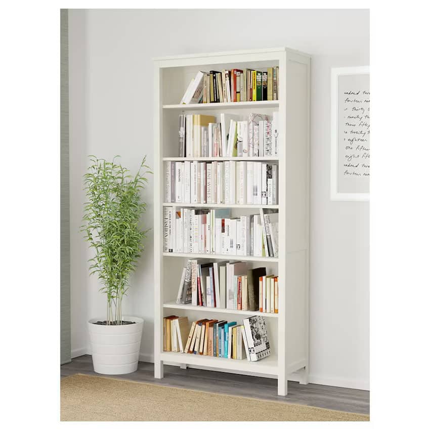 Ikea hemnes bookcase white stain