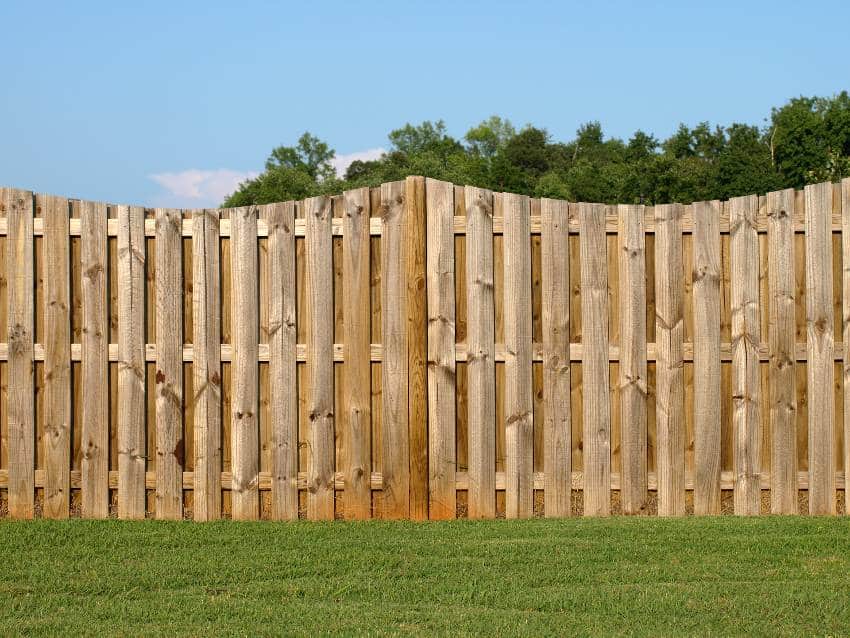 Douglas fir fence for outdoor areas
