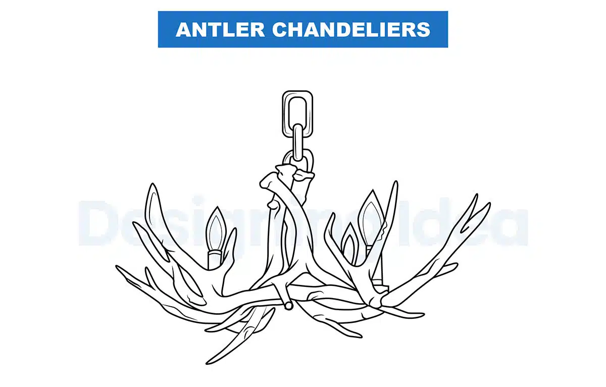 Antler rustic chandelier