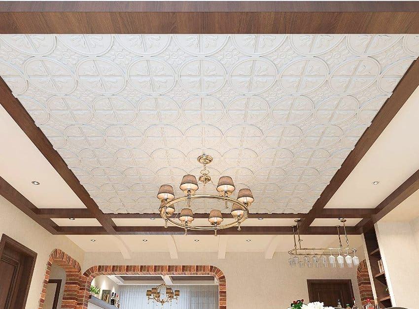 Art3d drop ceiling wallpaper tiles