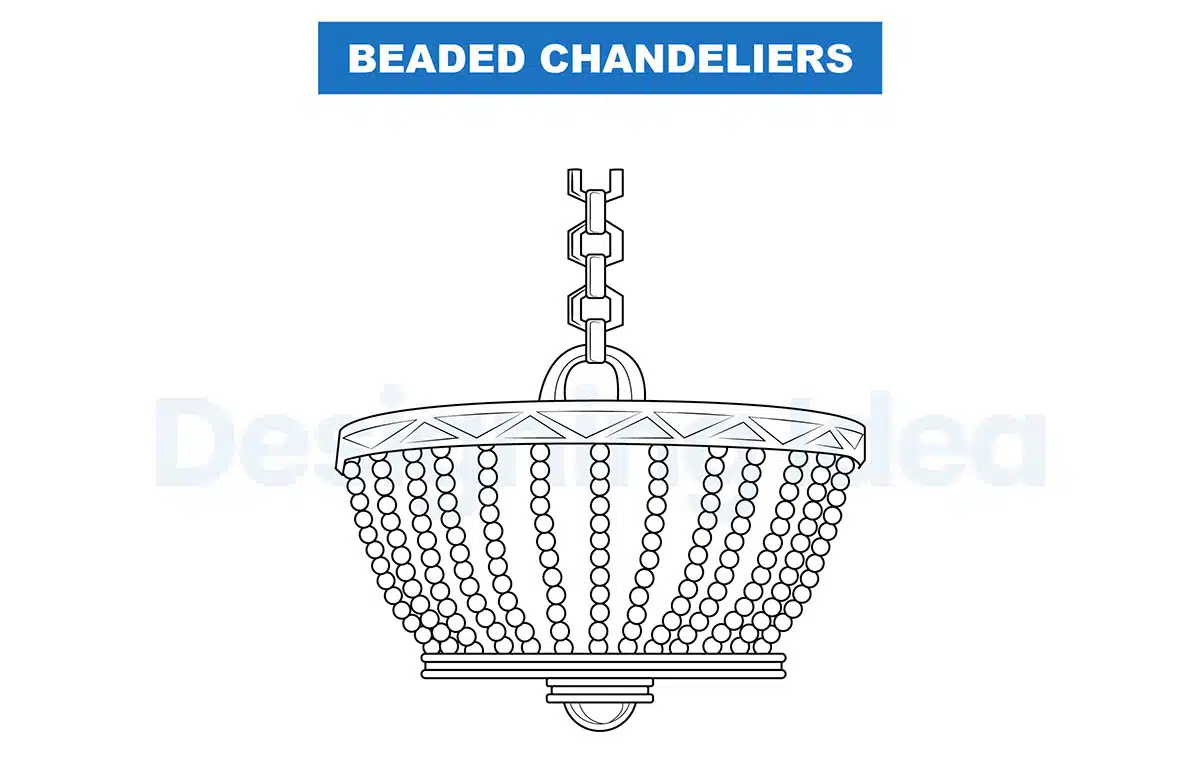 Beaded decorative chandelier