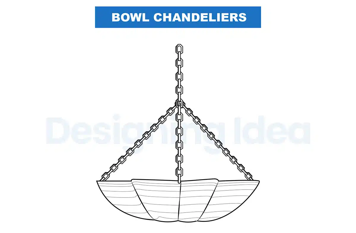 Bowl shaped chandelier