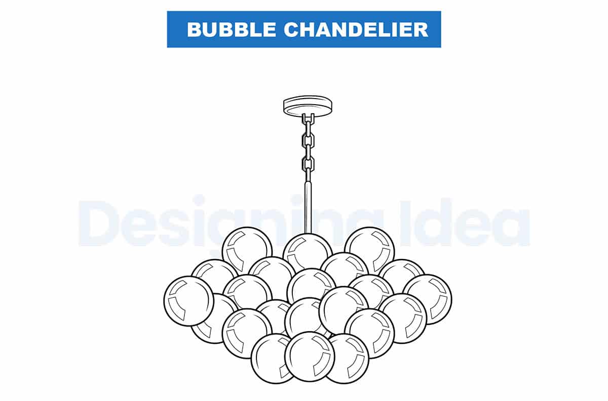 Bubble ball chandelier