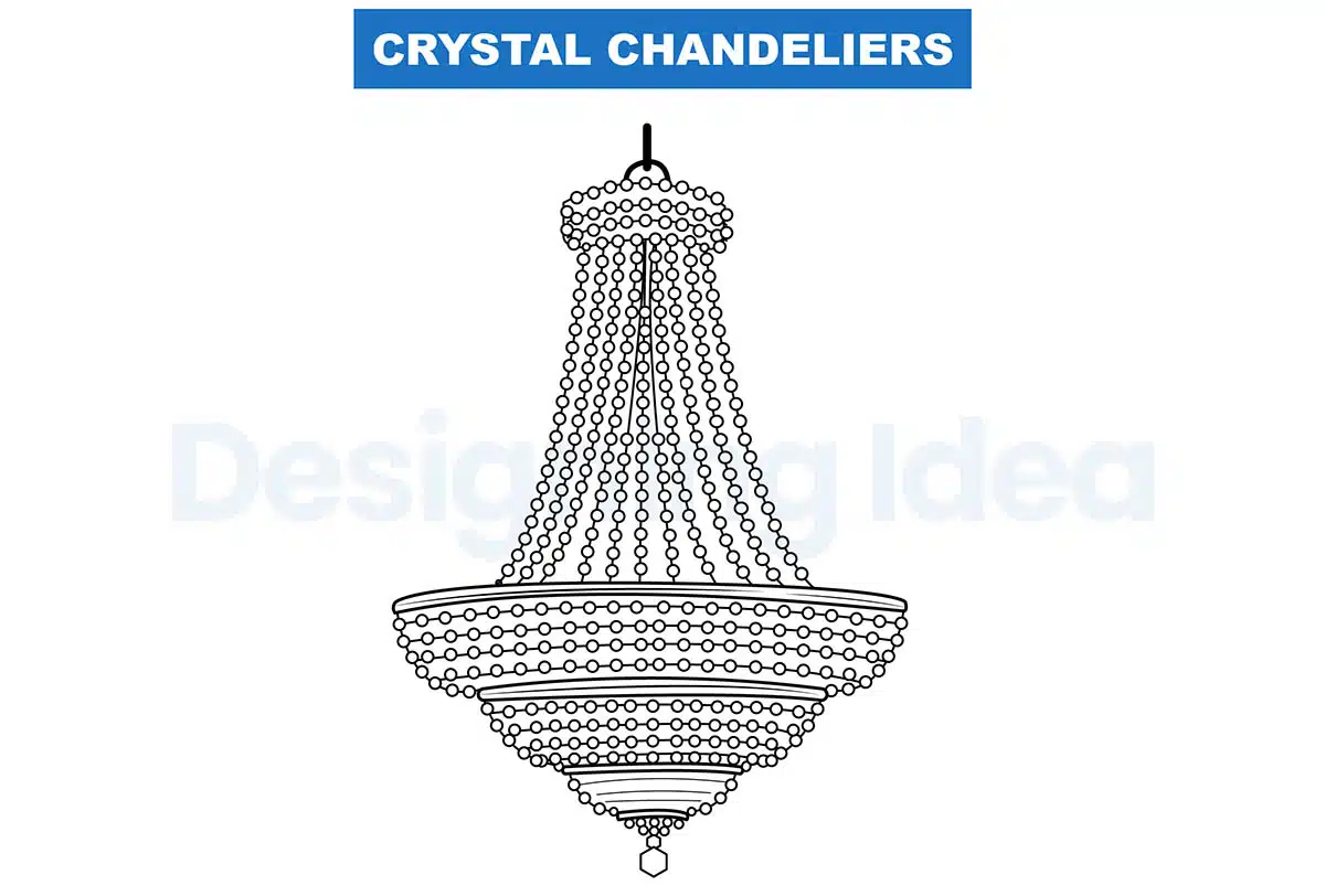 Crystal bead chandelier