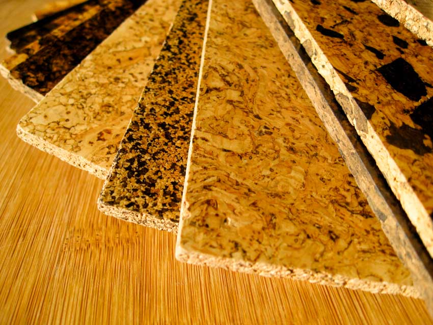 Different types of cork materials for interior floors