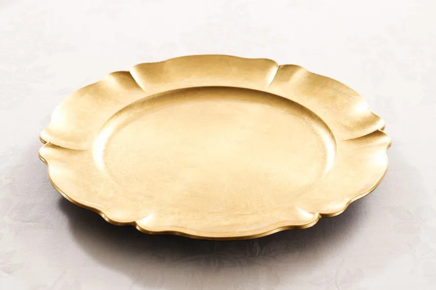 Golden charger plate 