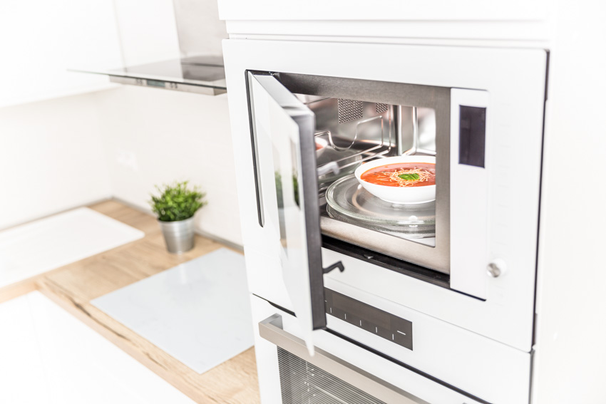 Kitchen stove with bowl inside it