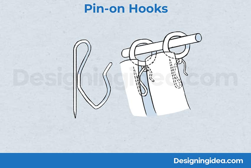 Pin on with ring hooks