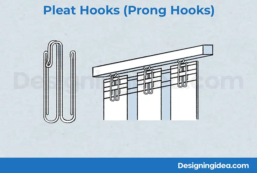 Pleat hooks