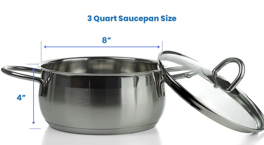 3 quart saucepan size