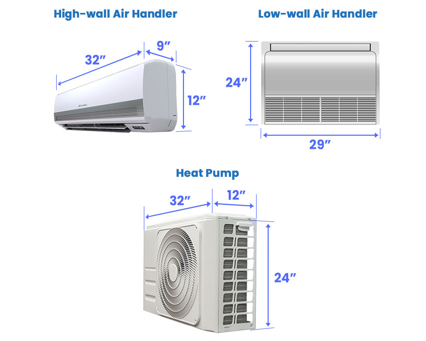 Air conditioner dimensions