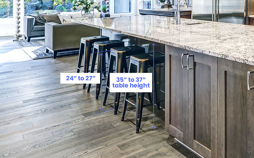 Counter stool and table height