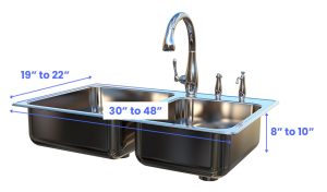 Double Kitchen Sink Dimensions Di 300x176 
