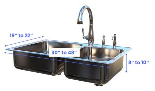 Double Kitchen Sink Dimensions Di 313x183 