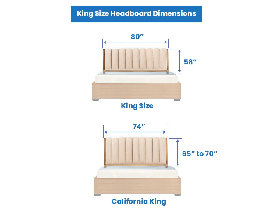 King size headboard dimensions