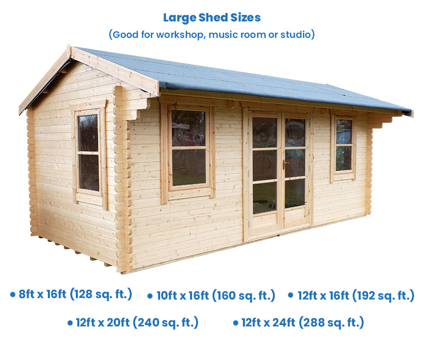 Large shed sizes