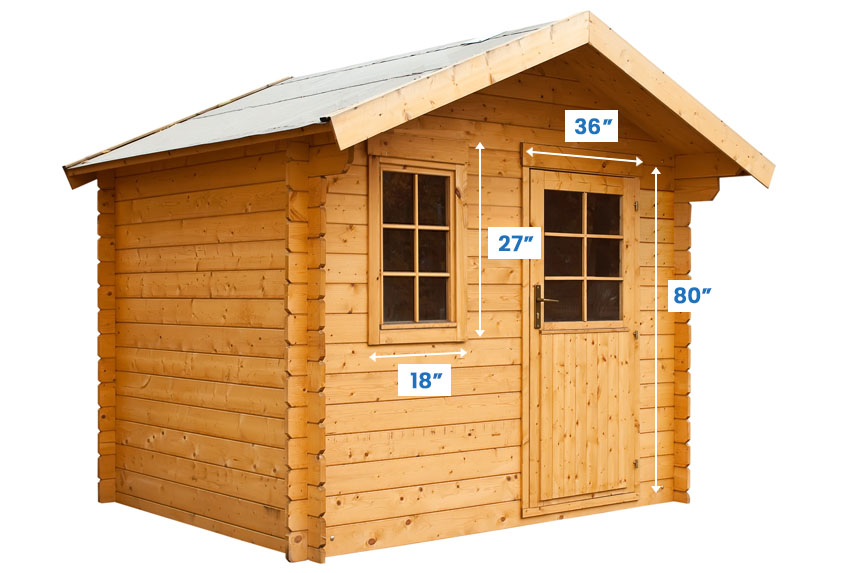 Shed door and window size