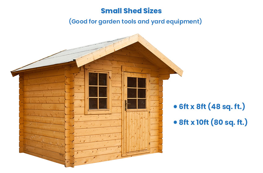 Small shed sizes