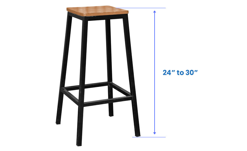 Square bar stool height