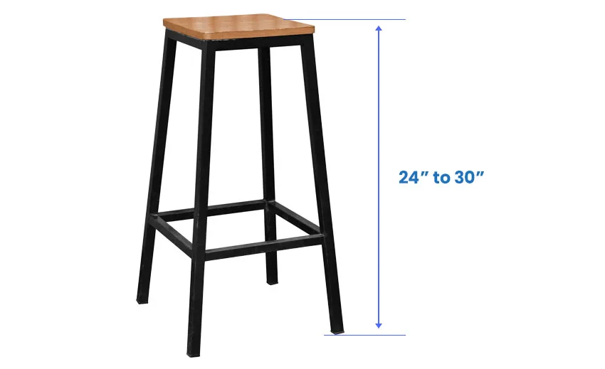 Square stool height