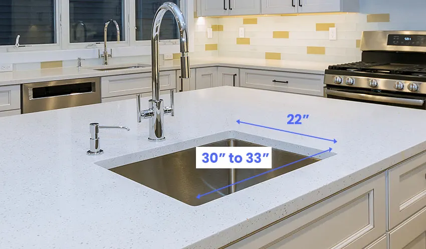 Undermount kitchen sink size