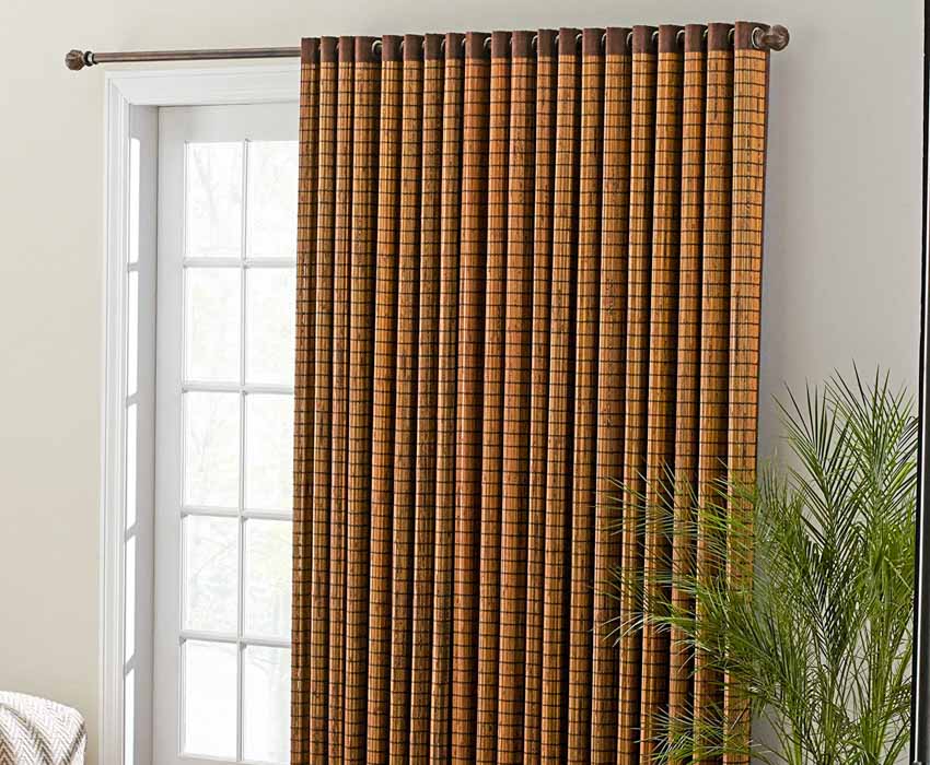 Bamboo curtains as shower curtain alternative
