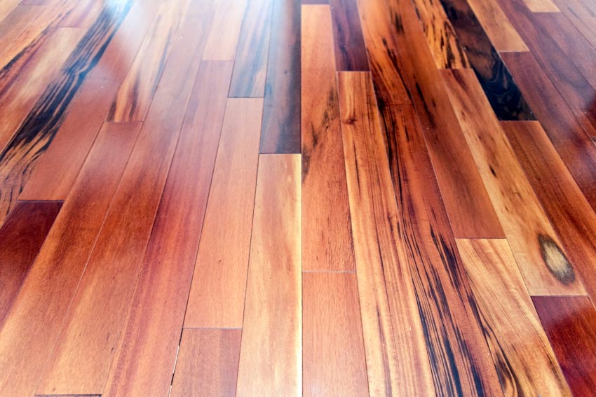 Closeup image of Tigerwood floors