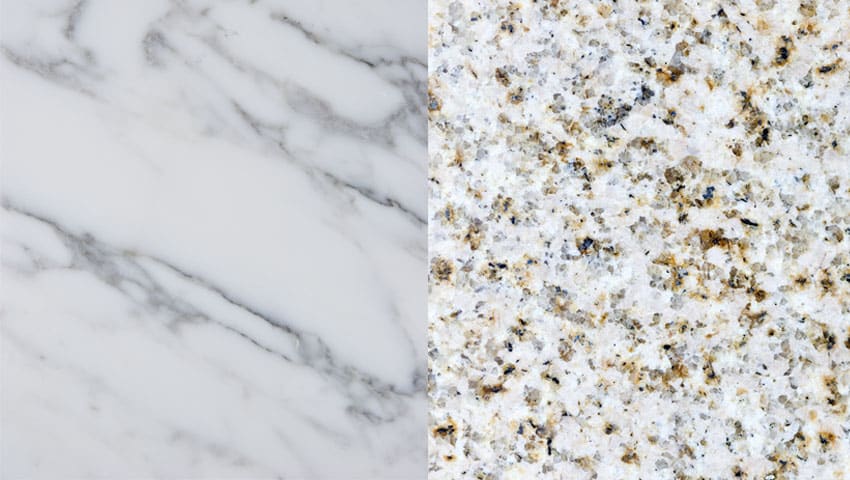 Cultured marble vs quartz material