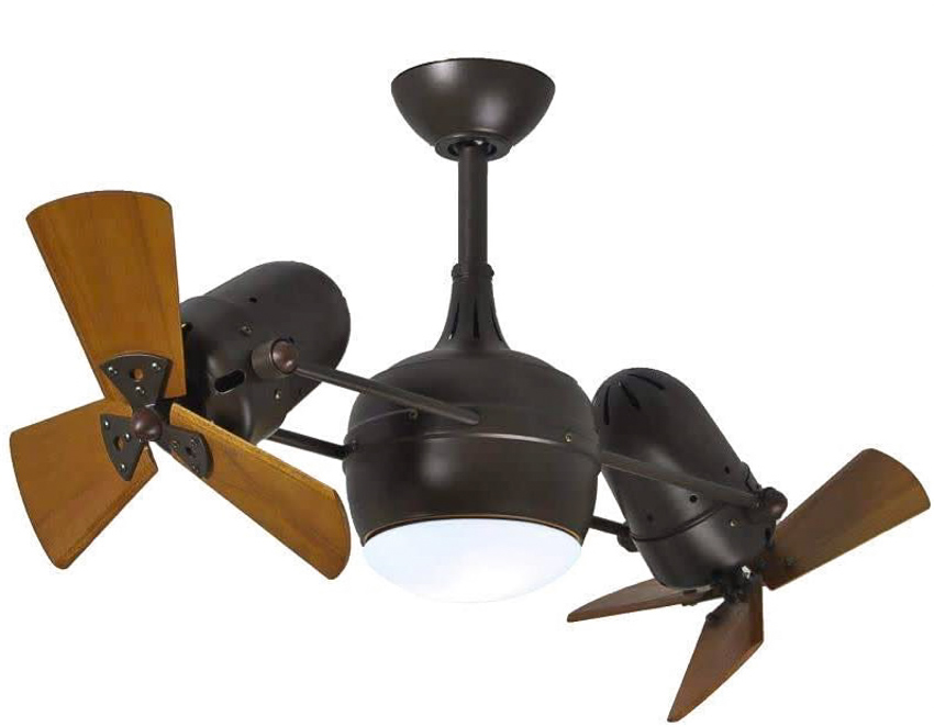 Double ceiling fan for home interiors