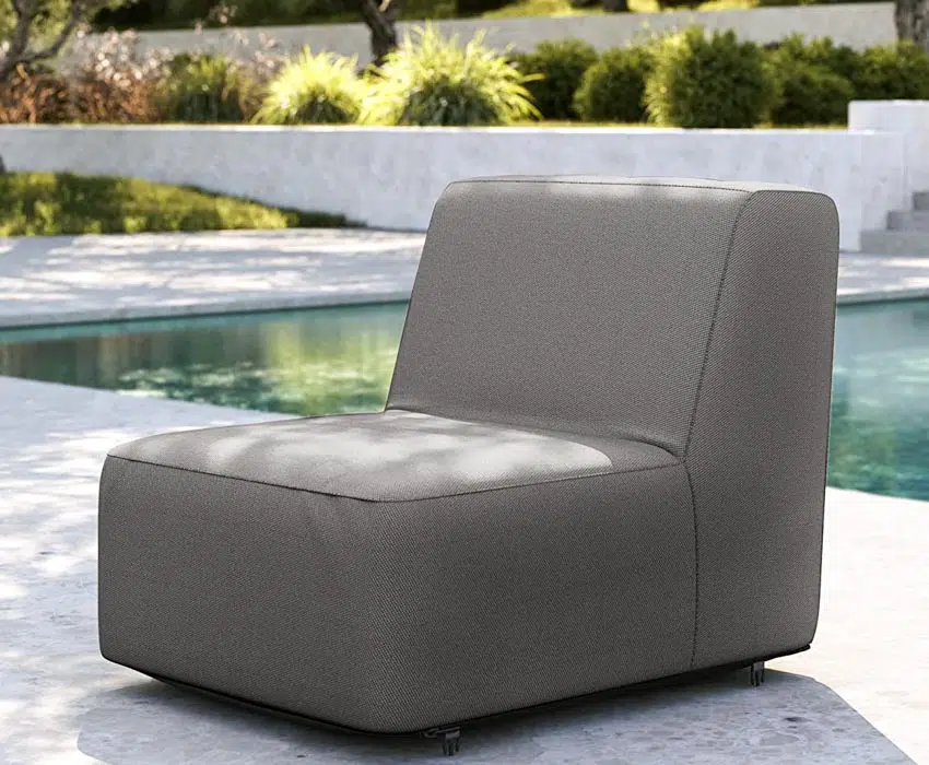 Inflatable furniture for the outdoors next to pool