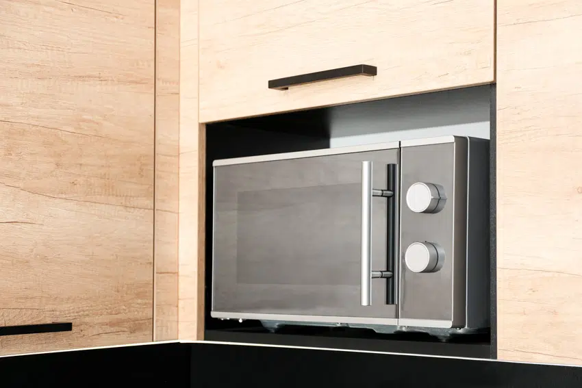 Microwave in cabinet for kitchens