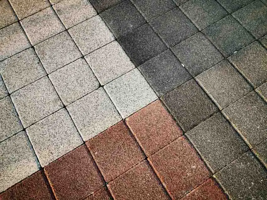 Multi colored composite pavers 