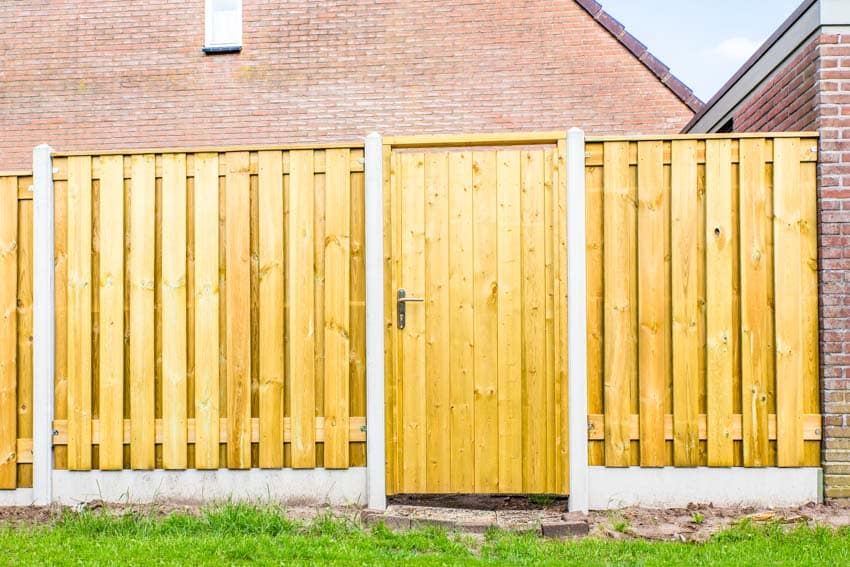 Yellow fence and gate