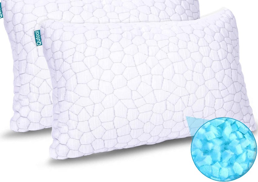 Pillows with gel shredded memory foam filler