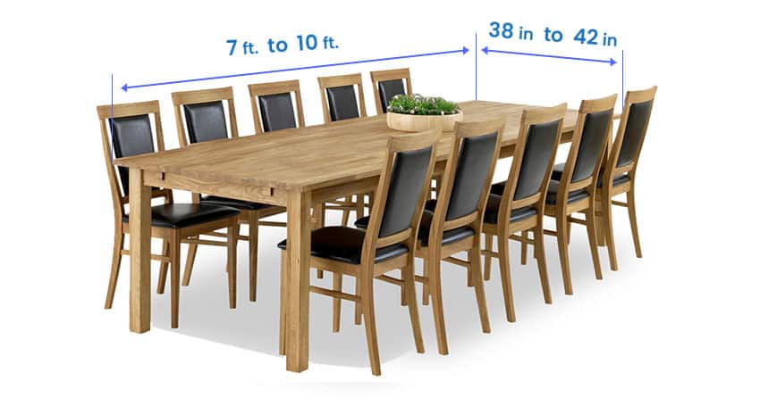 Farm table measurements for 10 people