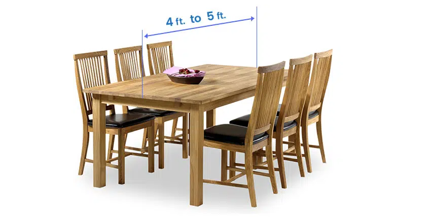 Farmhouse table size 6 persons