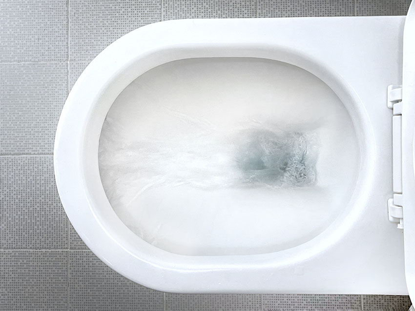 Low flow toilet flushing