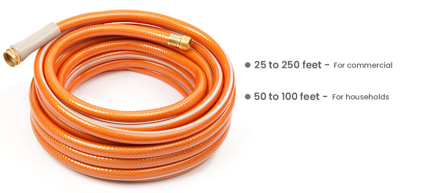 Hose lengths for garden