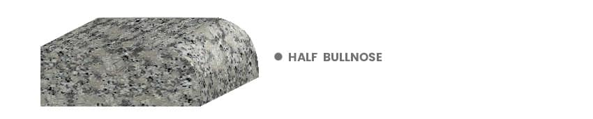 Half bullnose countertop edge