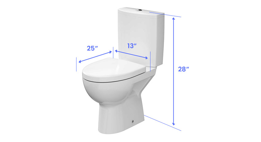 Small toilet style dimensions