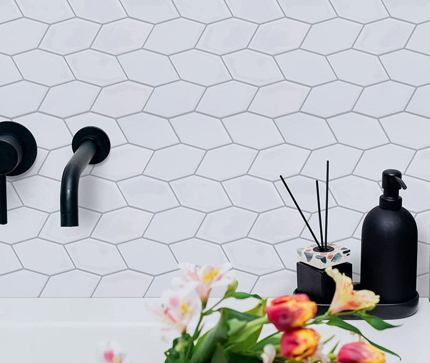 Braided picket tile for kitchens and bathroom backsplashes