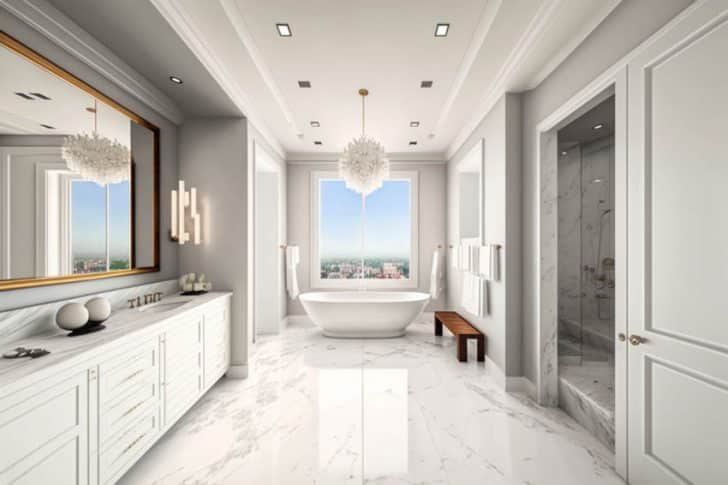 Carrara Marble Bathroom Designs   Carrara Marble Master Bathroom Design A1 728x485 