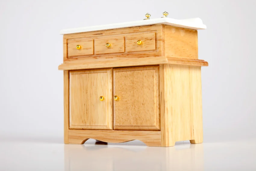 Dry sink cabinet made of wood for home interiors
