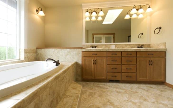 Travertine Bathroom Floor (Pros and Cons & Designs)