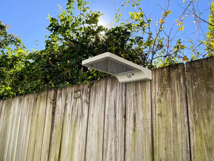 Fence with solar light