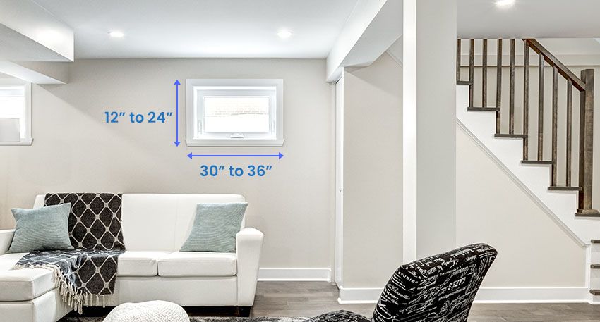 Basement hopper window dimensions