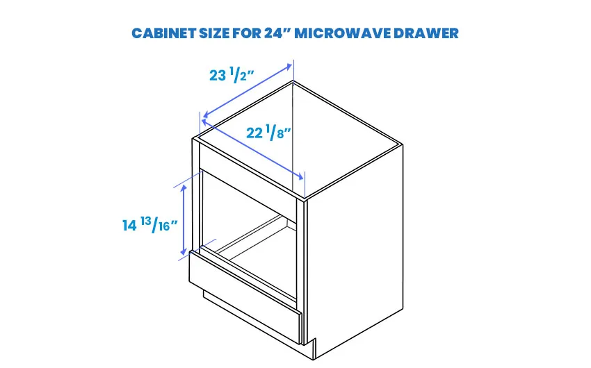 Cabinet size for 24inch microwave drawer