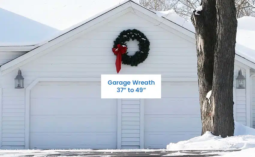 Size for a garage wreath 